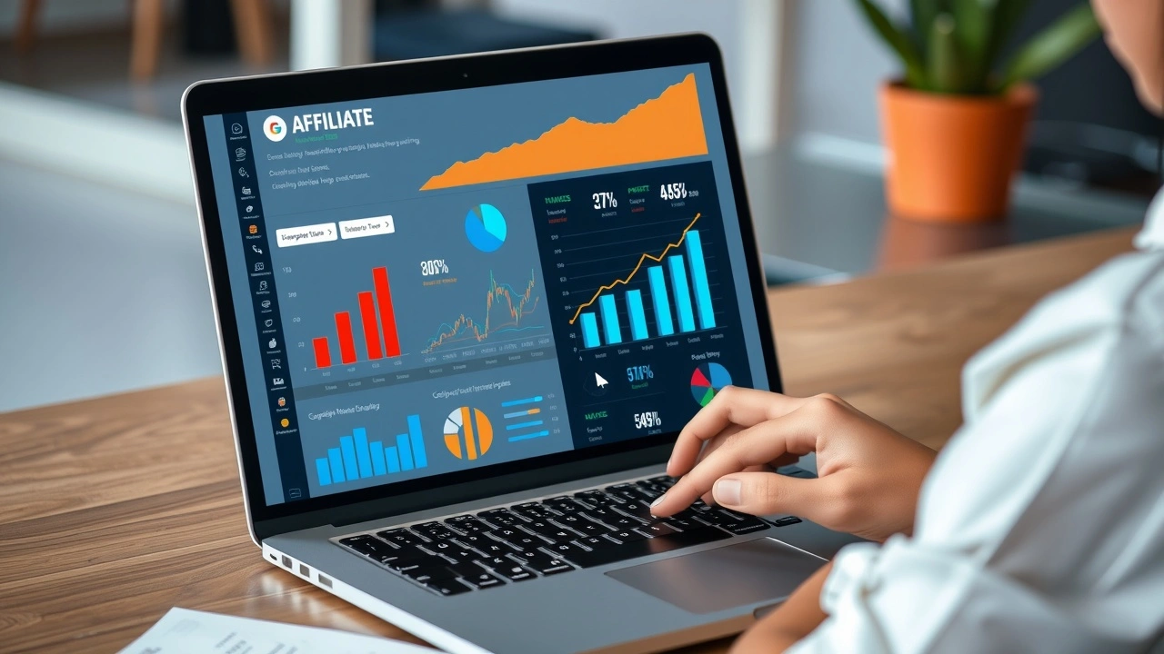 person utilisant un ordinateur pour le marketing d'affiliation