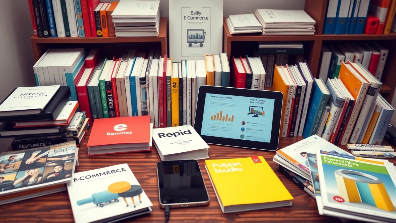 ressources e-commerce sur un bureau bien organisé